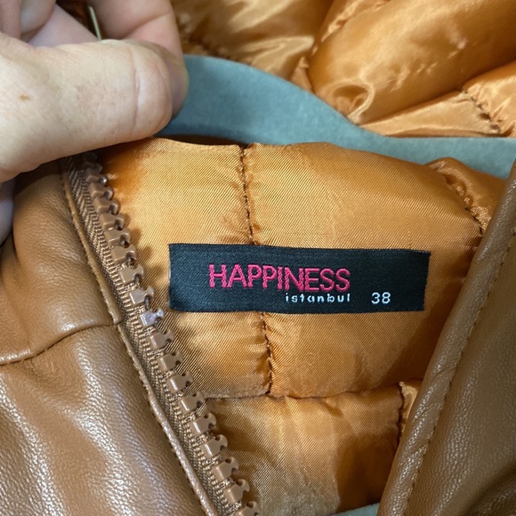 Asos faux leather puffer coat zara style - Picture 4 of 6